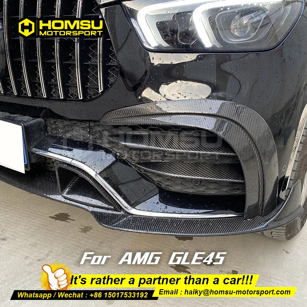 Комплект губ переднего бампера из углеродного волокна для кузова автомобиля