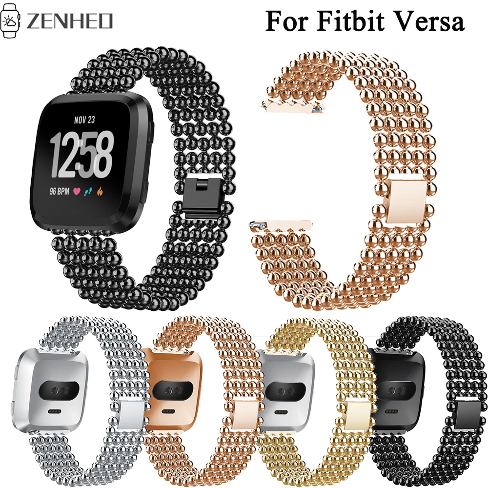 Металлический быстроразъемный сменный ремешок для Fitbit Versa Смарт-часы Frontier/Классический Браслет для Fitbit Versa, ремешок аксессуары