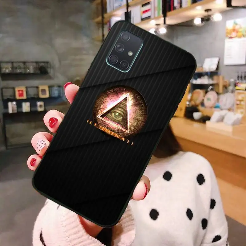 Тонкий жесткий чехол для телефона с символами пирамиды глаз и подсветкой Samsung Galaxy