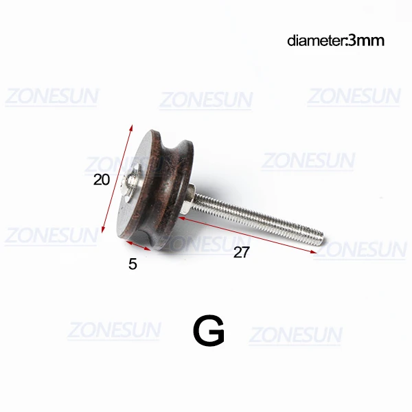 Size G ZONESUN PJ-MT1 инструмент для полировки кожи Полировочная машина для полировки кожи черное дерево полировка кромок с кожаным наконечником полировщик боковой границы - Цвет: Size G