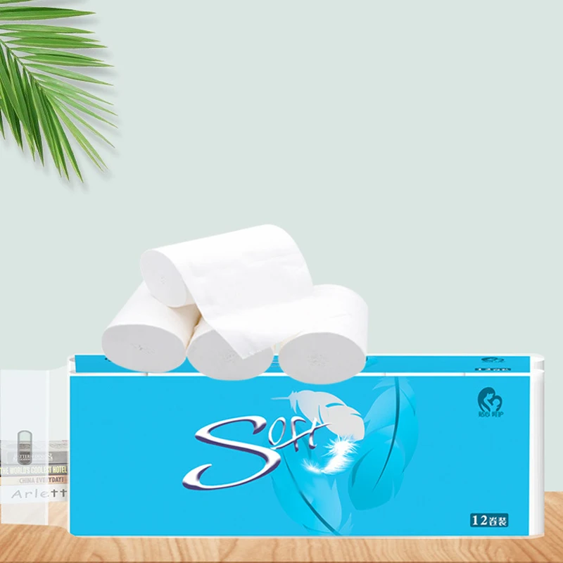 

Good Healthy 12 Roll Toilet Paper Bulk Rolls Bath Tissue Bathroom White Soft 4 Ply for Home New