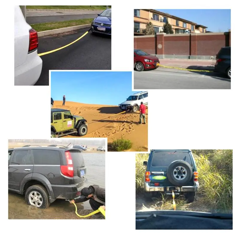 

Car Tow Rope Straps with Hooks-5 Tons 4 Meters(13.12ft) with Vehicle Storage Bag High Strength Emergency Towing Rope Cable Cord