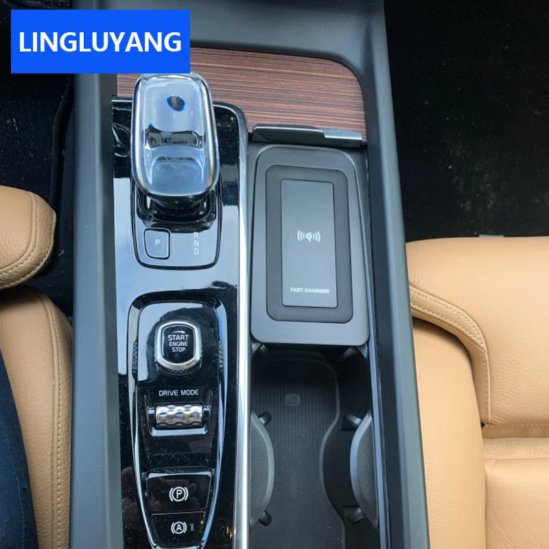 car accessories for volvo s90 v90 s60 v60 xc60 xc90 mobile phone wireless charging qi interior decoration free global shipping