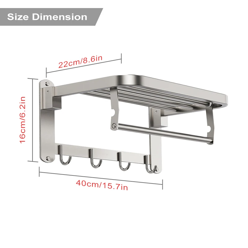 Держатель для полотенец TAICUTE 2 способа установки с крючками|Вешалки полотенец| |