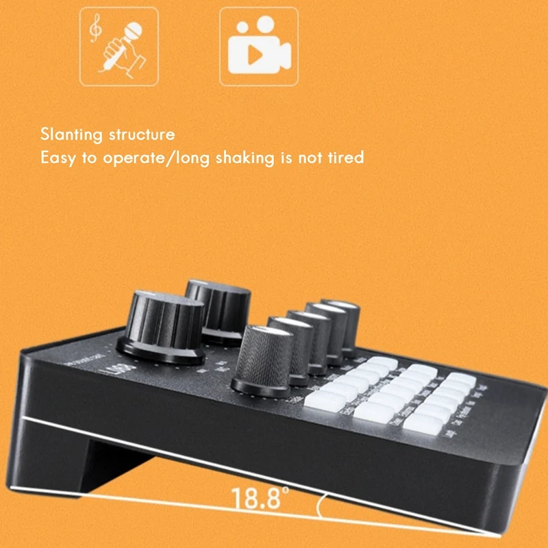

Sound Card Built-in Multiple Sound Effects USB Computer Sound Card for Smartphone / PC