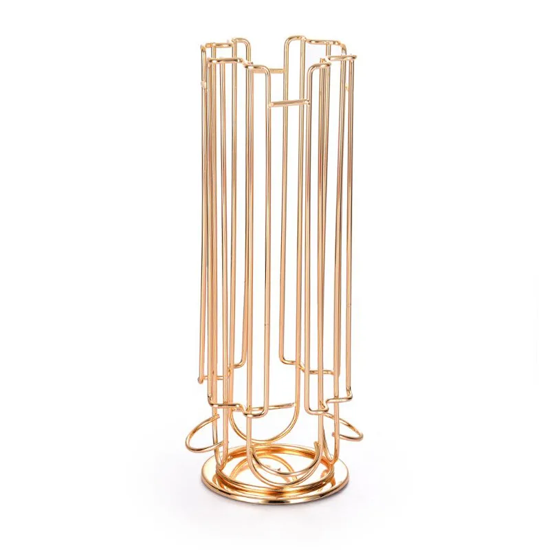 Oasiswj Oasis Hardware Iron Wire Shelf Gold-Plated Spinning Coffee Capsule Rack Dolce Gusto24 Stars Loaded | Дом и сад