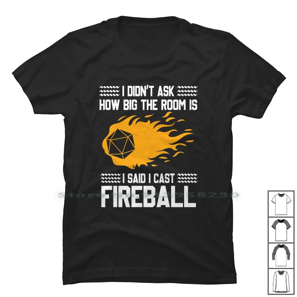Классическая футболка I Cast Fireball 100% хлопок Счастливого Рождества Хэллоуина
