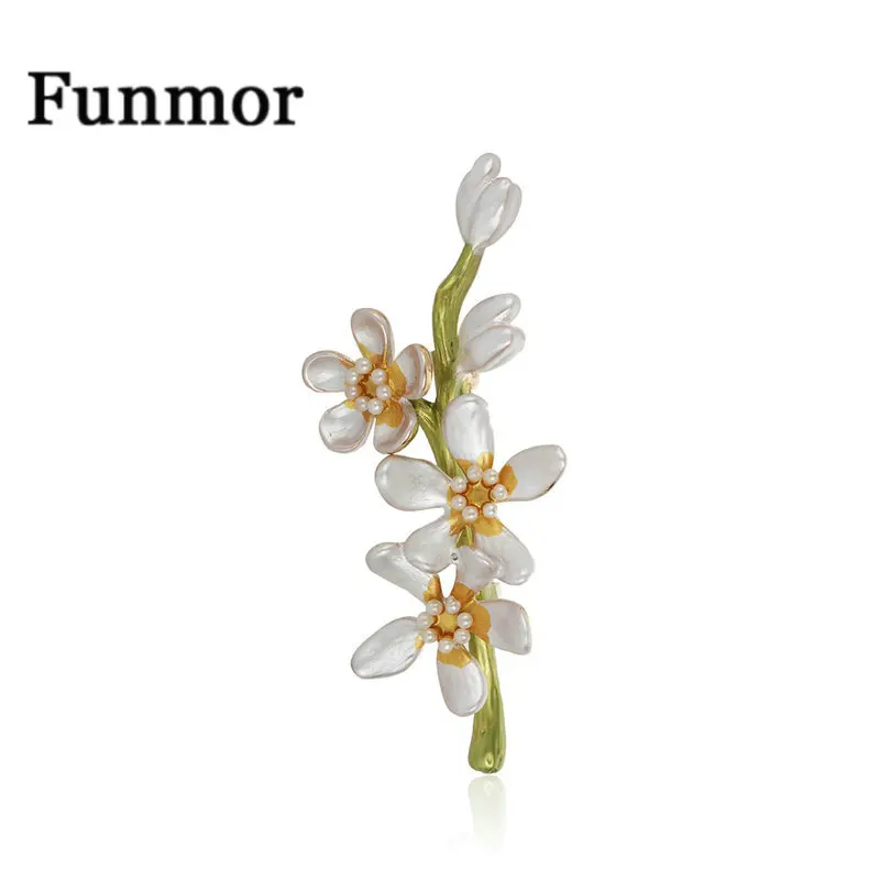 Женская брошь в форме цветка Funmor яркая эмалированная украшение для платья|Броши|