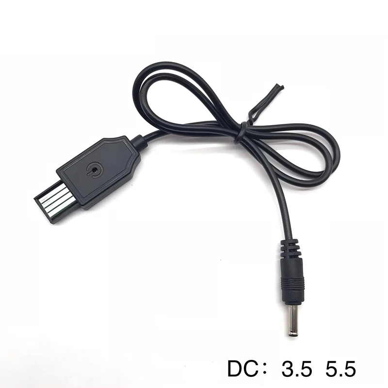 

USB to DC 3.5mm 5.5mm charger adapter cable 5v to 4.2v strong light flashlight headlight charging cable 18650 special