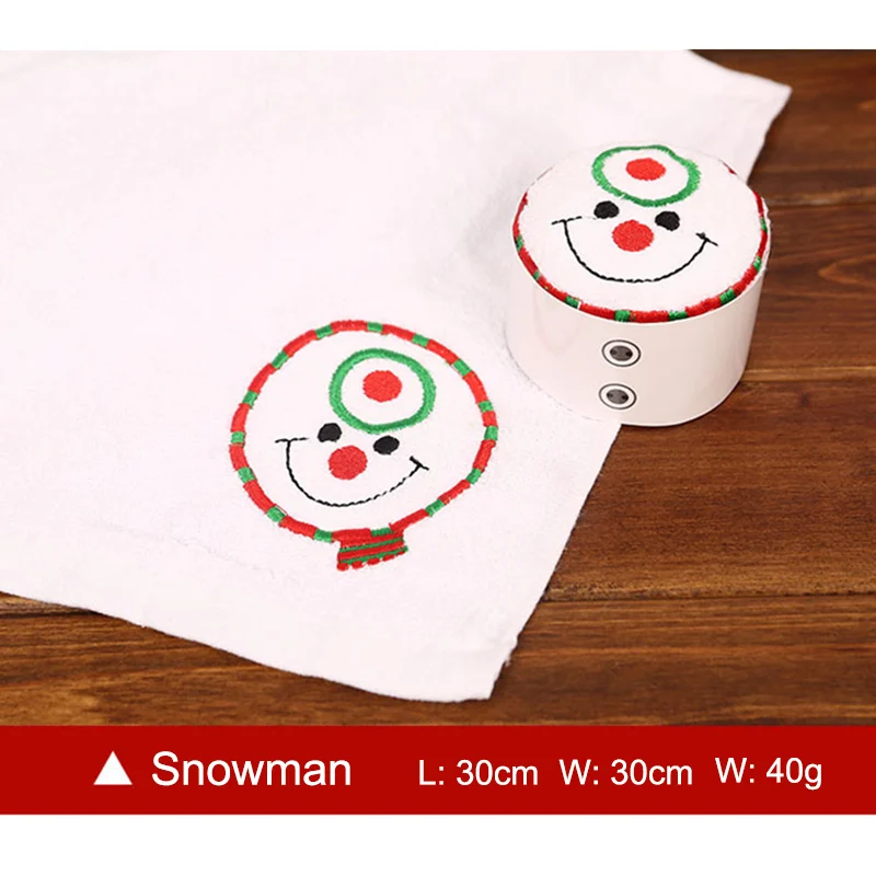 

New Celebration Cake Modelling Cotton Towel Santa Snowman Towel Christmas Party Gifts SCI88