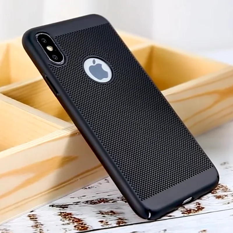чехол на айфон 7 XR xs max Ультра тонкий телефон для iPhone XS MAX X 8 полый теплоотвод