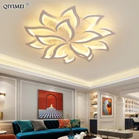 white modern led chandelier light for bedroom living study room acrylic fixture lamp dropshipping 5 day delivery from spain