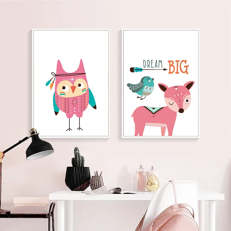 С рисунками из мультфильма Настенный художественный декор плакат для детской с