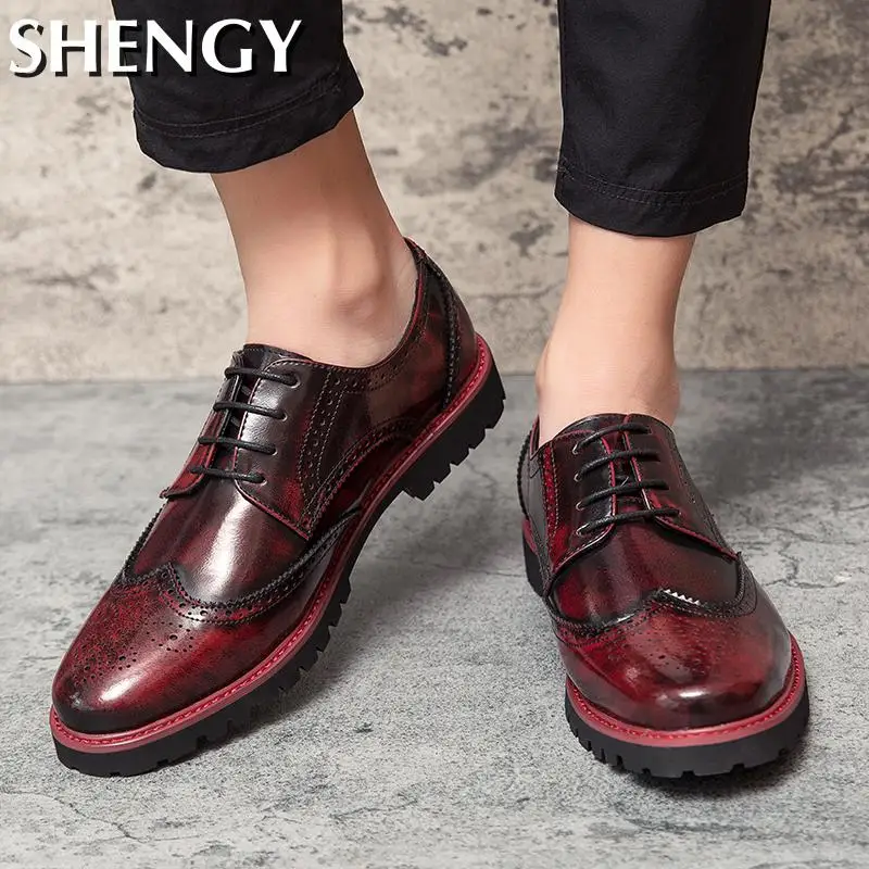 

Meals Dress Shoes Luxury Leather Lace Up Flats Shoes Men Casual British Style Male Oxfords Fashion Brand Wedding Outdoor Zapatos