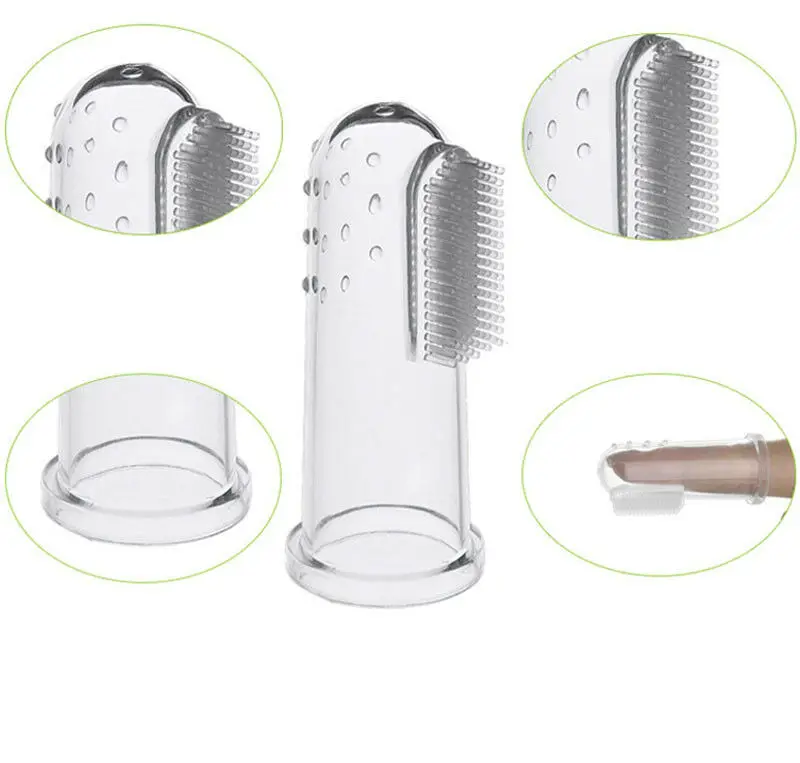 3 цвета Детские зубные щетки на палец Детская Силиконовая зубная резинка