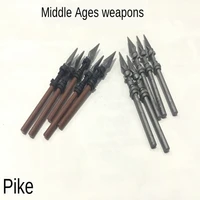 moc small particles medieval cold weapon building blocks accessories weapons long spear childrens toys
