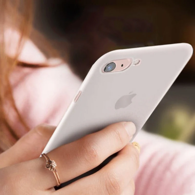 Полупрозрачный защитный чехол противоударный Ультратонкий для телефона Apple iPhone