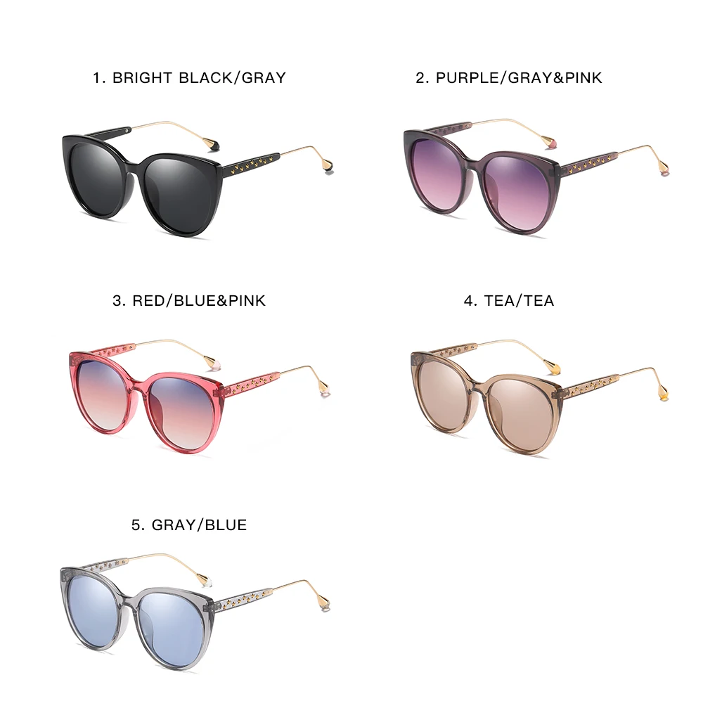 

New ladies' polarizing sunglasses fashion large-frame sunglass anti-ultraviolet sunglasses wholesale