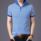 Англия Стиль полосатый 2021 брендовые модные футболки-поло с короткими рукавами для мужчин летние хлопковые дышащие футболки азиатского размера с M-5XL 6XL