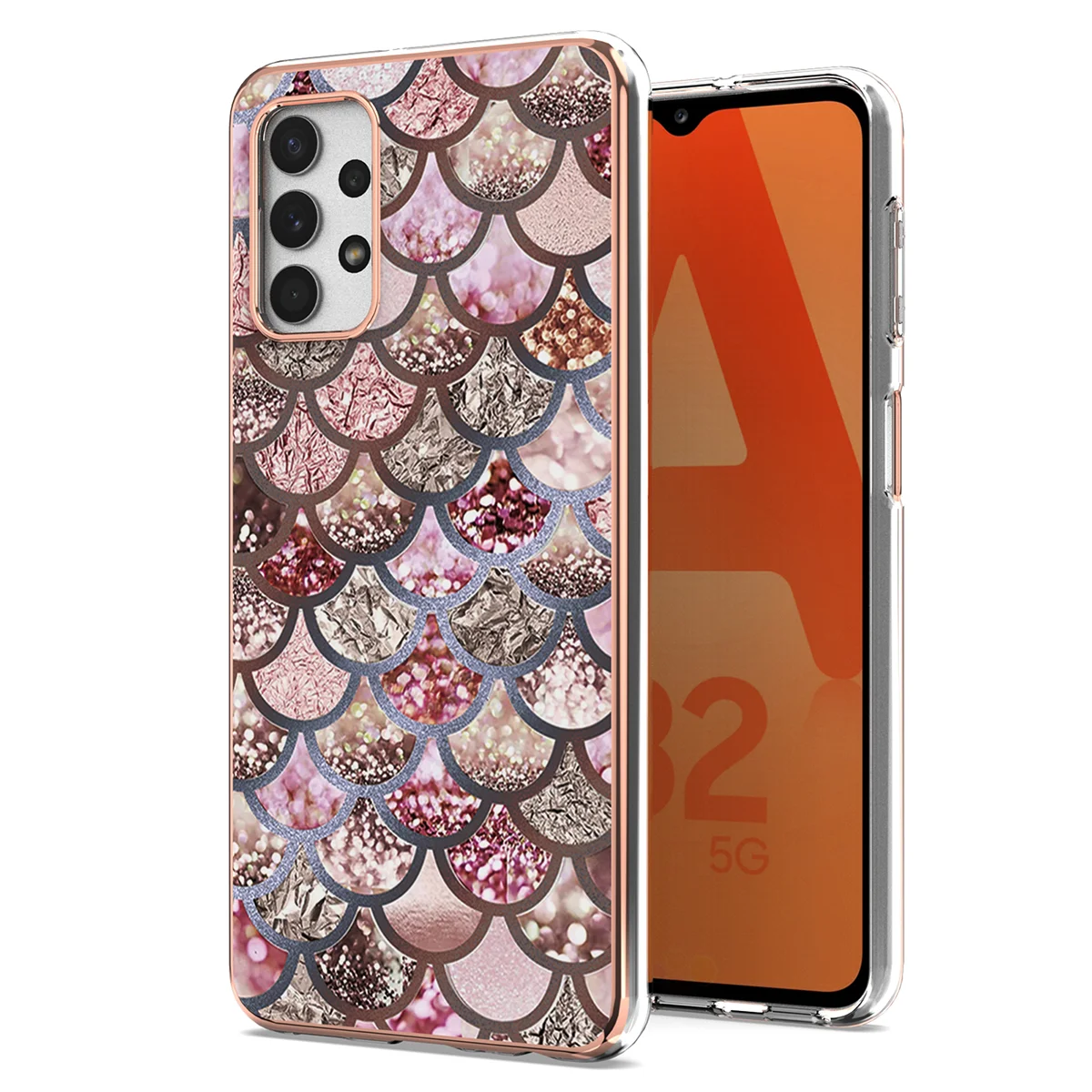 

Back Luxury Pattern Cell Phone Case Shockproof TPU Case Compatible with A32 5G