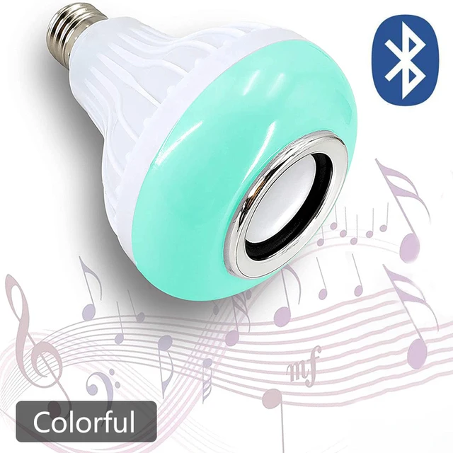  Умная Bluetooth-лампа E27, светодиодный светильник с регулировкой яркости, с колонками, 12 Вт 