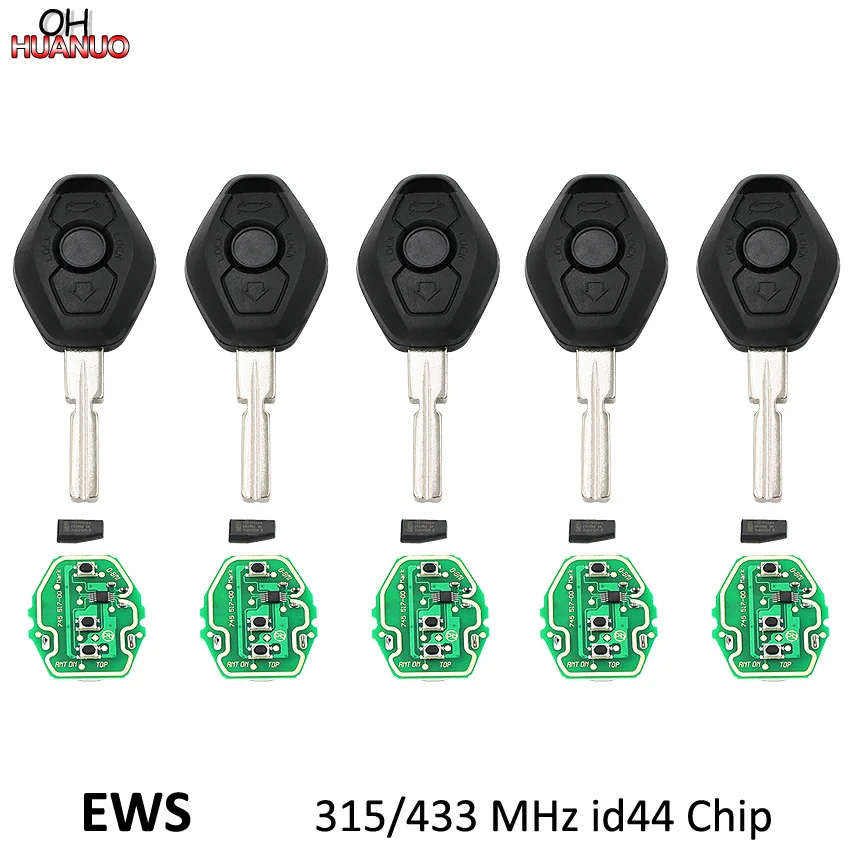 Умный пульт дистанционного управления EWS с 3 кнопками 5 шт. для BMW 7 серии E38 E39 E46 315