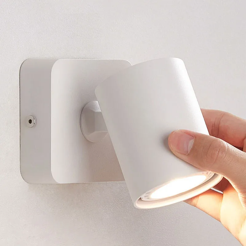 Новый современный светодиодный настенный светильник 350 ° вращение 90 складной 6 Вт