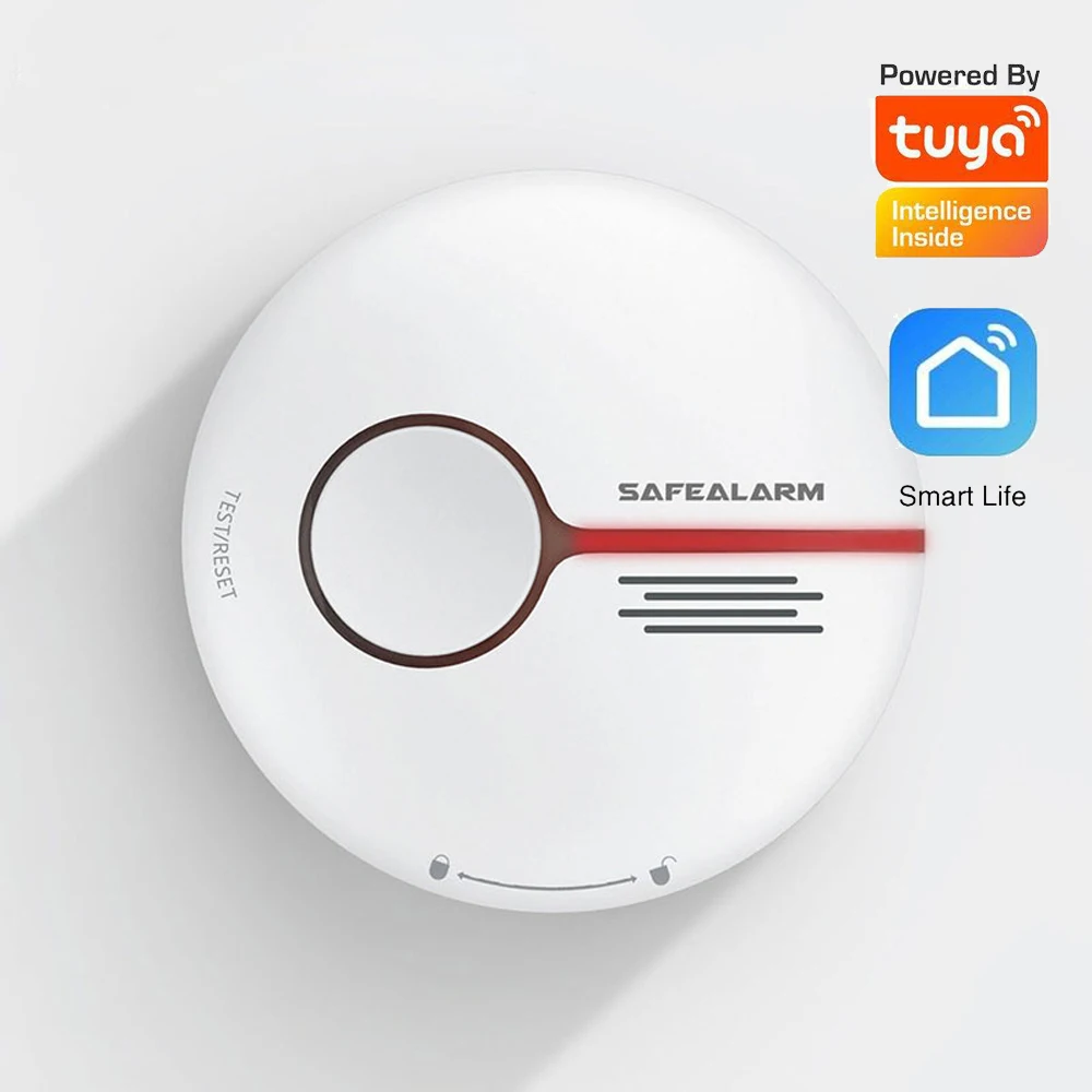 Автономный Smart life TUYA приложение пожарная сигнализация wifi детектор внутренней безопасности дыма Использование беспроводной сигареты датчик дымовой сигнализации
