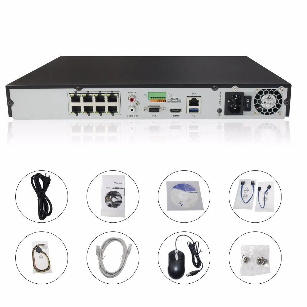IP камера видеонаблюдения Hikvision система безопасности купол + сетевой