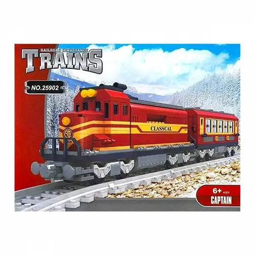 

AUSINI New 25902 630pcs Train Building Bricks Blocks Educational Toys For Children Brinquedos DIY Boys Gift