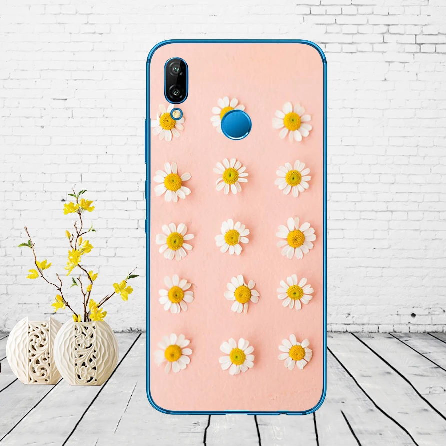 67DD Маргаритка Подсолнух цветочный цветок Мягкий силиконовый чехол для huawei P9 P10 P20 P30 Lite mate 10 20 PRO lite p smart чехол