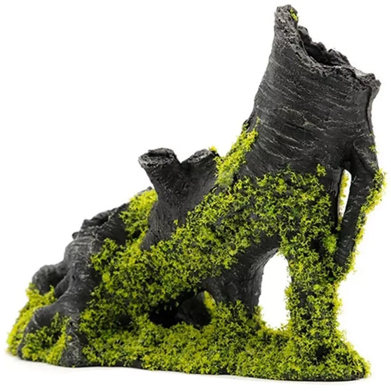 

Moss Roots Aquarium Fish Tank Landscaping Decoration Vintage Home Resin Hideaway Shrimp Breeding Hiding Cave Shelter
