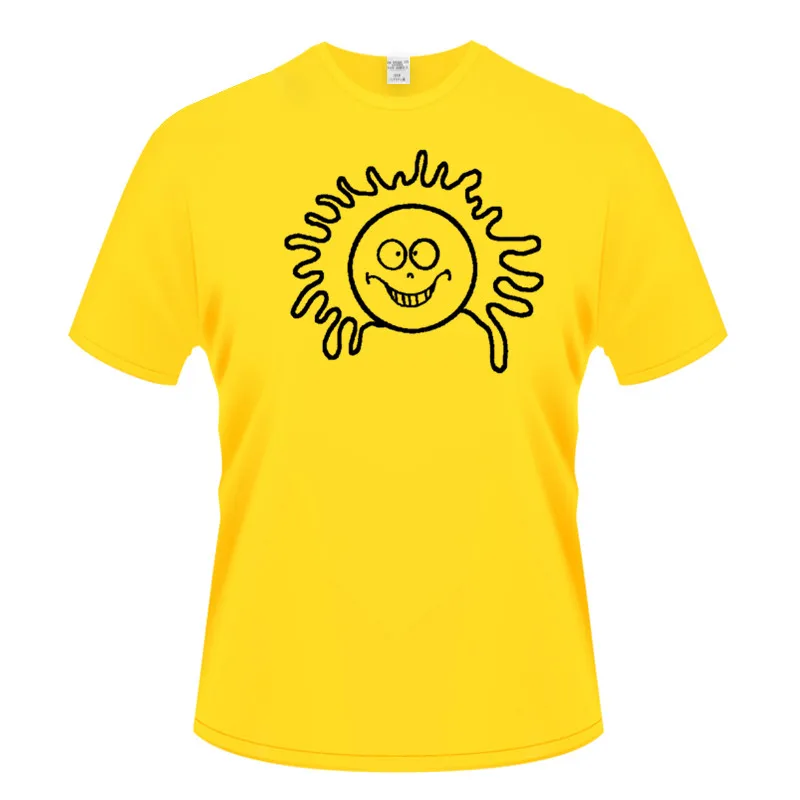 Radiate sun radiate positivity positive quote kawaii sunshine happiness cute Cool TShirts Clothes Oversized Men Short Sleeve | Мужская