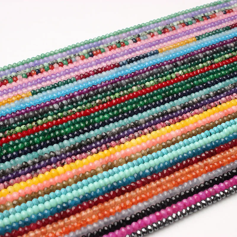 Модные Разноцветные Бусины LanLi из натуральных камней 2x4 мм подходят для