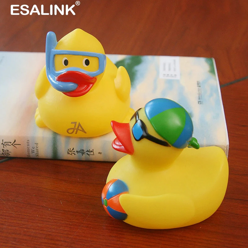 ESALINK 9 см Детские Резиновая Игрушка для ванны утка дайвер малышей с изображением