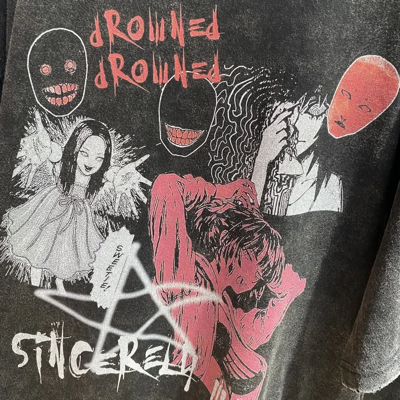 Коллекция 2022 года Мужская футболка в стиле хип-хоп триллер для женщин комиксов