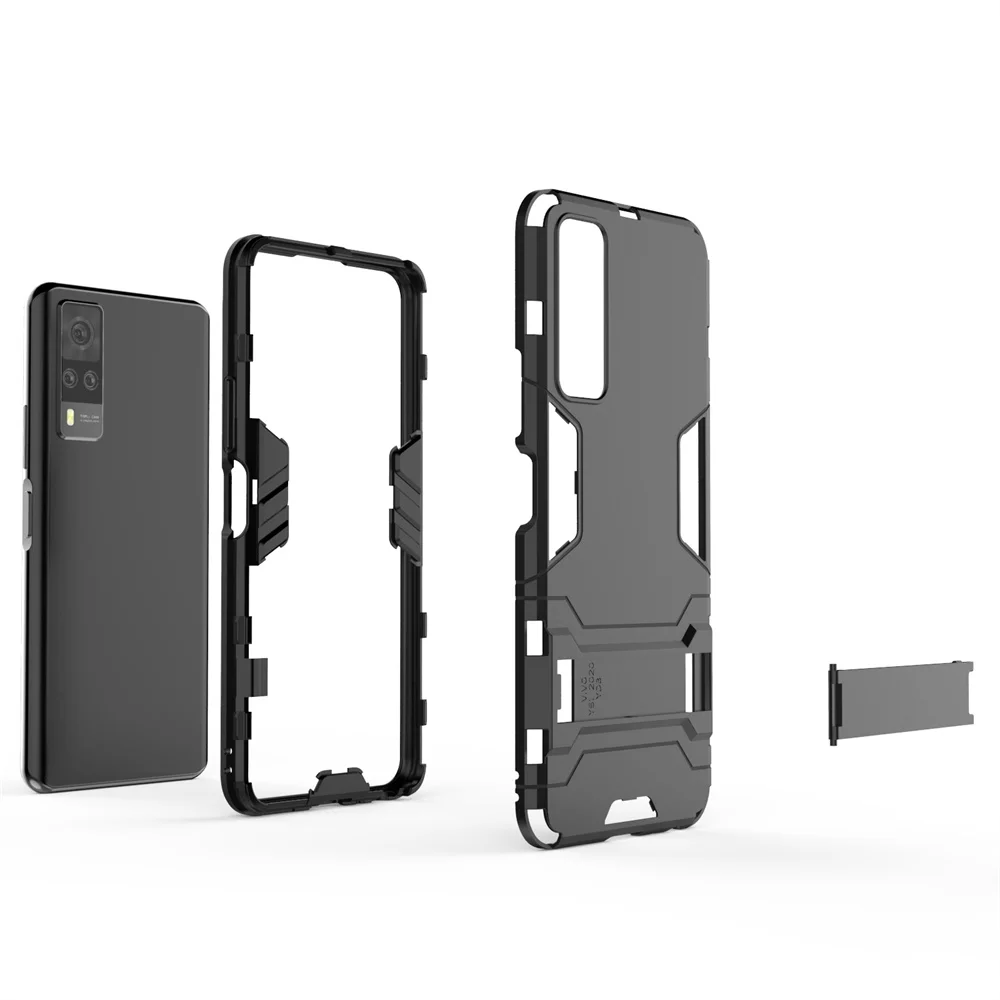 

UFlaxe Hard Cellphone Case for Vivo Y31 Y51 Y67 Y81 Y81i Y85 Armor Stand Holder Shockproof Vivo Y91 Y91i Y93 Y95 Y97 Cover GX