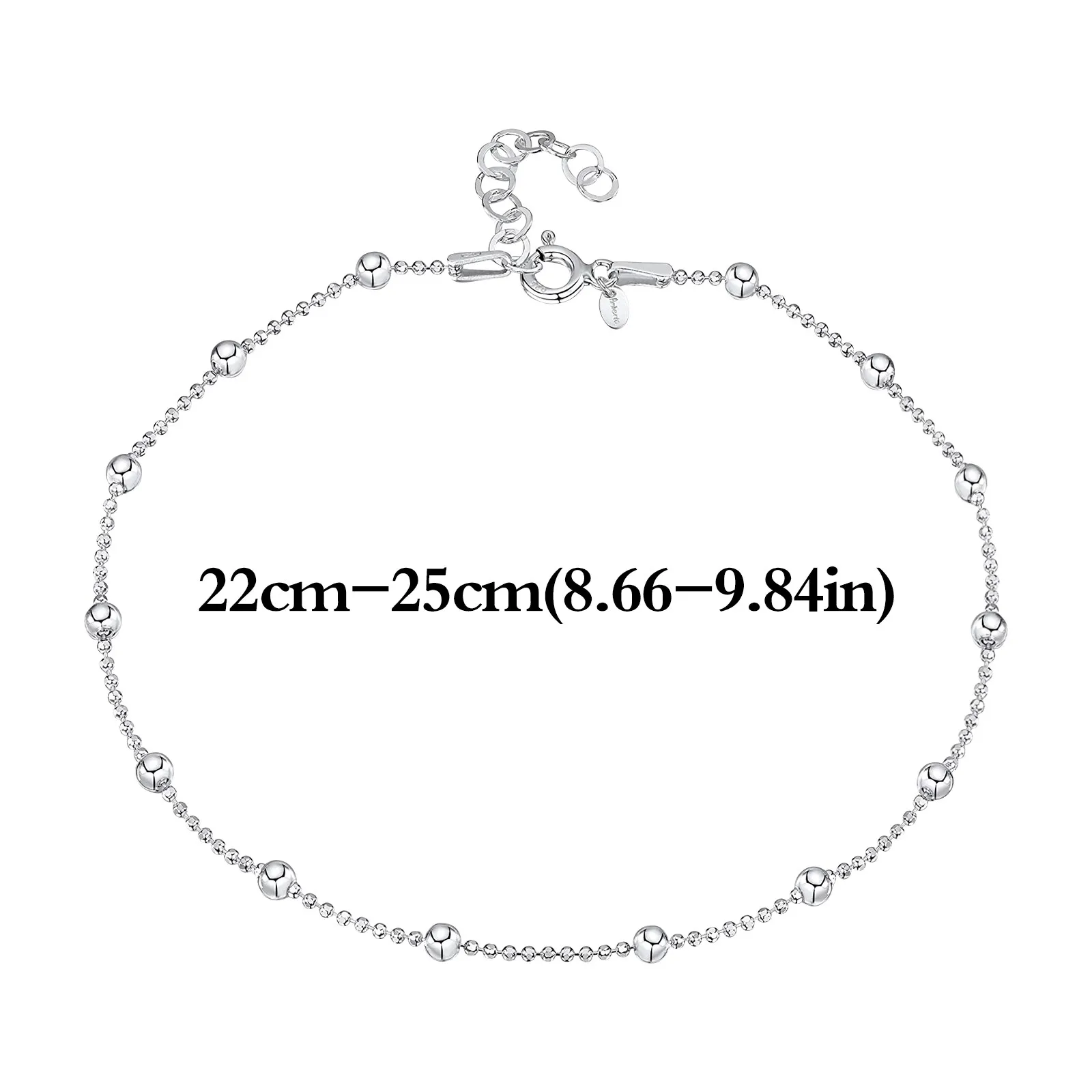 Браслет на лодыжку Женский Пляжная цепочка из нержавеющей стали с бусинами