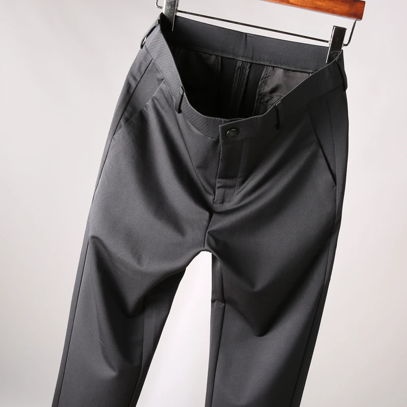 

Autumn and winter pants silk smooth non iron casual pants simple versatile men's pants slim business pants men's pants