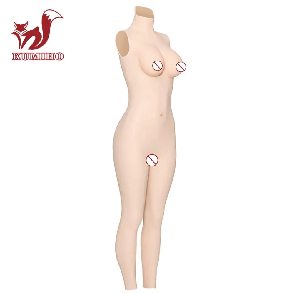 KUMIHO 5G Ankle-Length Bodysuit Silicone breasts forms fake Vagina silicone gel transgender pussy for Crossdresser shemale |