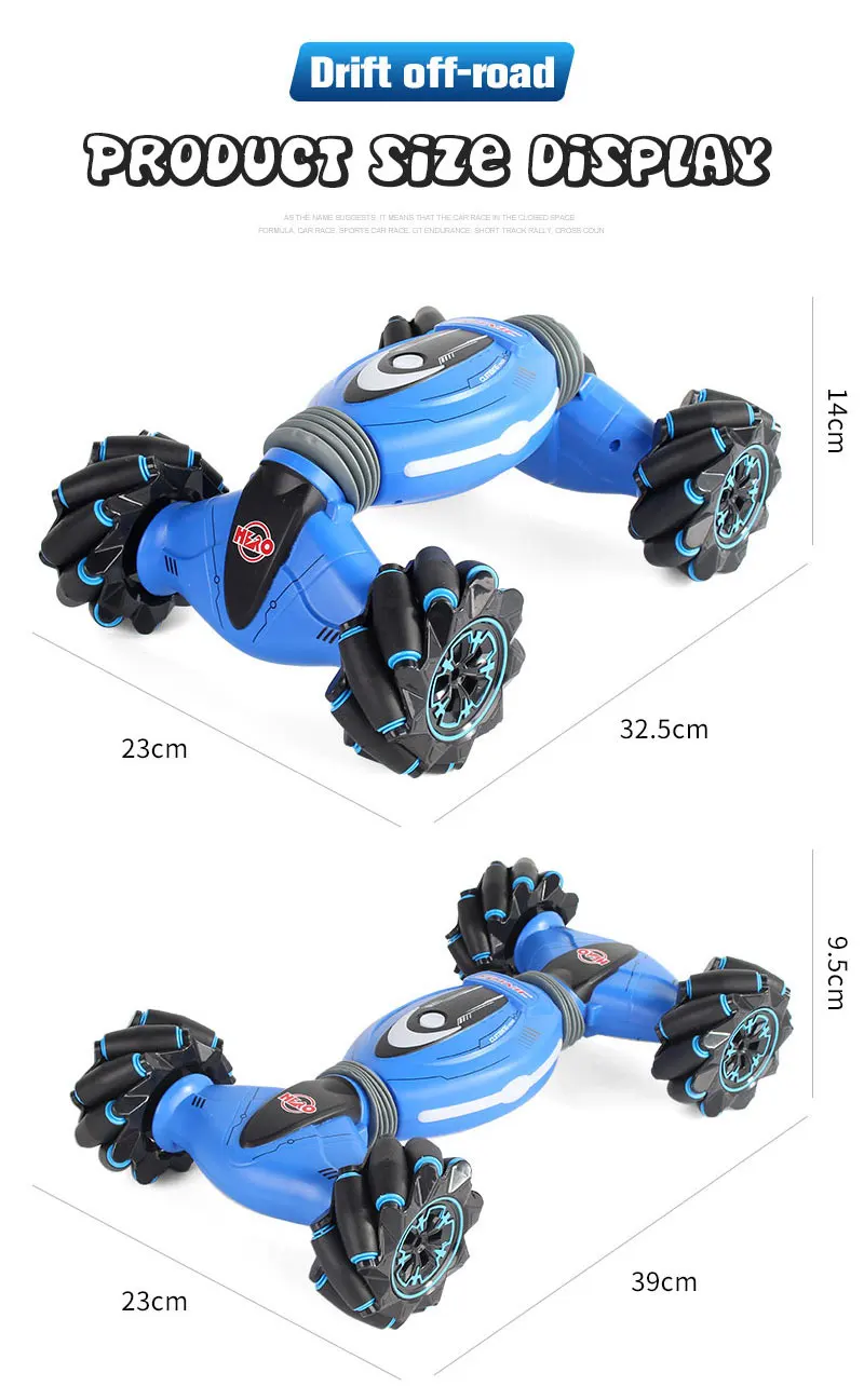 Remote Control Stunt Car Gesture Induction Twisting Off-Road Vehicle Light Music Drift Dancing Side Driving RC Toy Gift for Kids