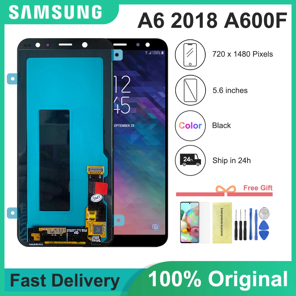 

Original For SAMSUNG Galaxy A6 2018 A600 LCD A600F A600FN A600G/DS LCD Display Module + Touch Screen Digitizer Sensor Assembly