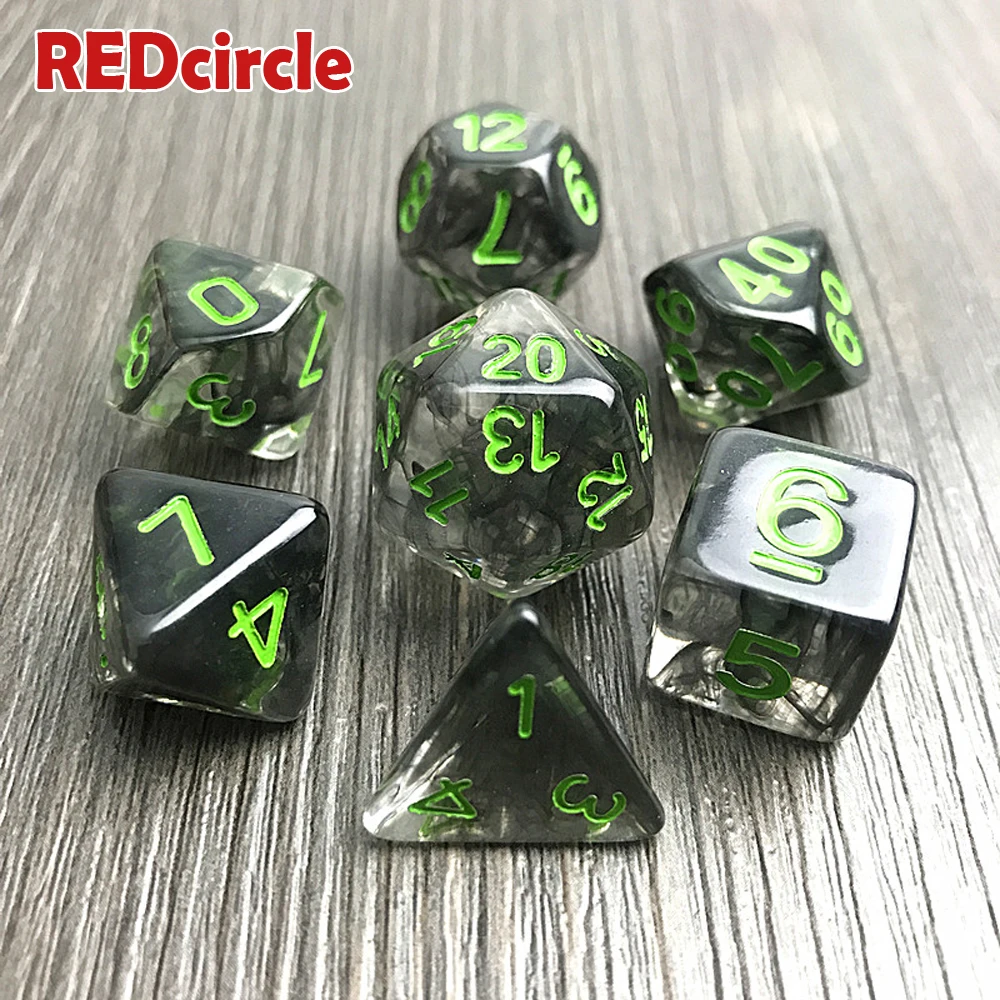 Набор из 7 предметов для настольных игр игра кости многогранная Туманность синий