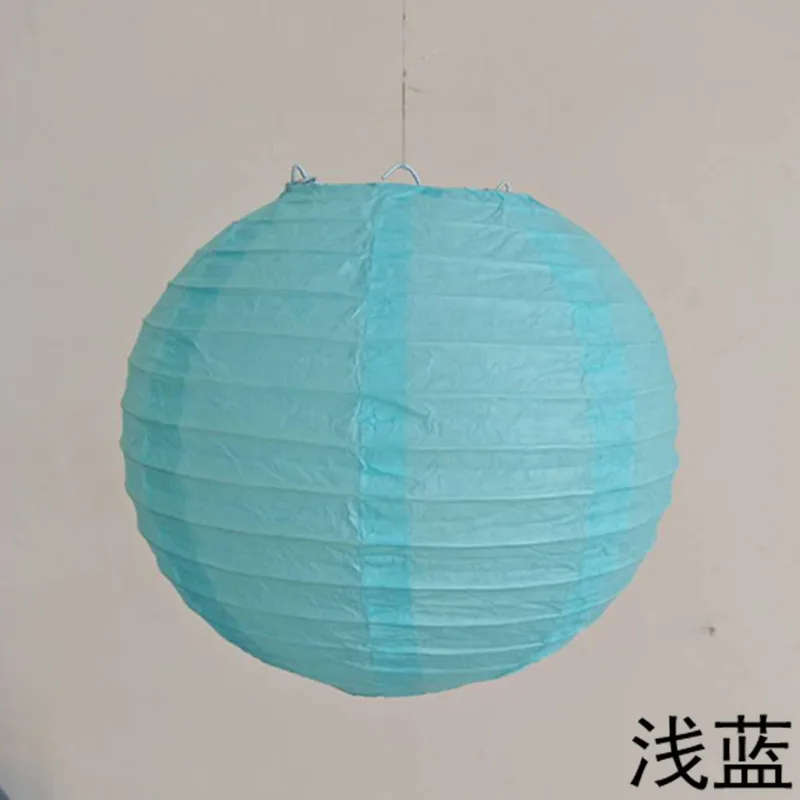 2pcs-Light blue 2 2 шт. 4/6/8/10/12/14/16 дюймовый круглый одежда для свадьбы, дня рождения Бумага украшения-фонарики, подарок, ремесло, сделай сам, светильник подвесной шар - Цвет: 2pcs-Light blue 2
