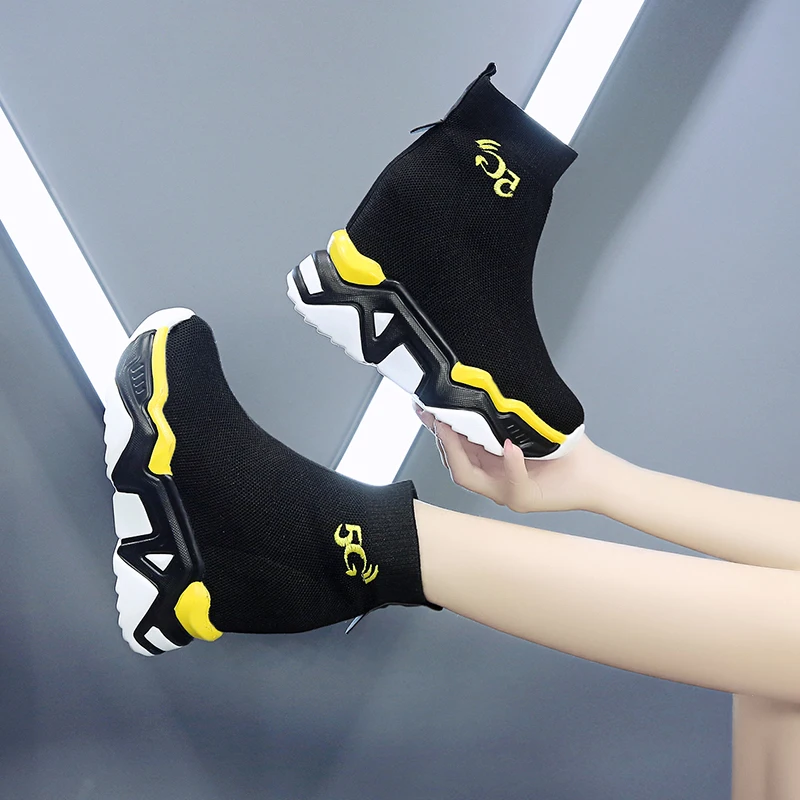Осенняя Женская Вулканизированная обувь удобные ботильоны с круглым носком женские кроссовки на плоской подошве женская обувь для бега