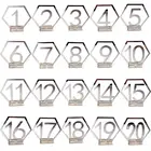 1-20 номера свадебных столов акриловое зеркало серебристого цвета Номера места настольные подставки карты цифры пластина Декорации для Свадебная вечеринка