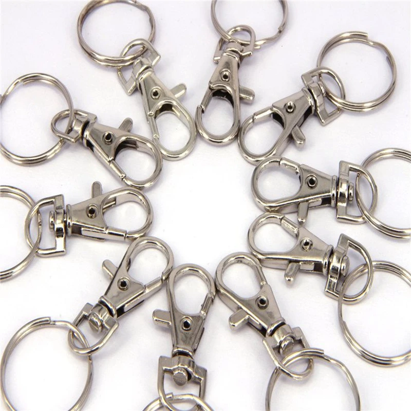 25PCS/Lot Small Removable Screw Caps Key Rings with Snap hooks Chain Zinc Alloy Material Climbing Accessories | Спорт и развлечения
