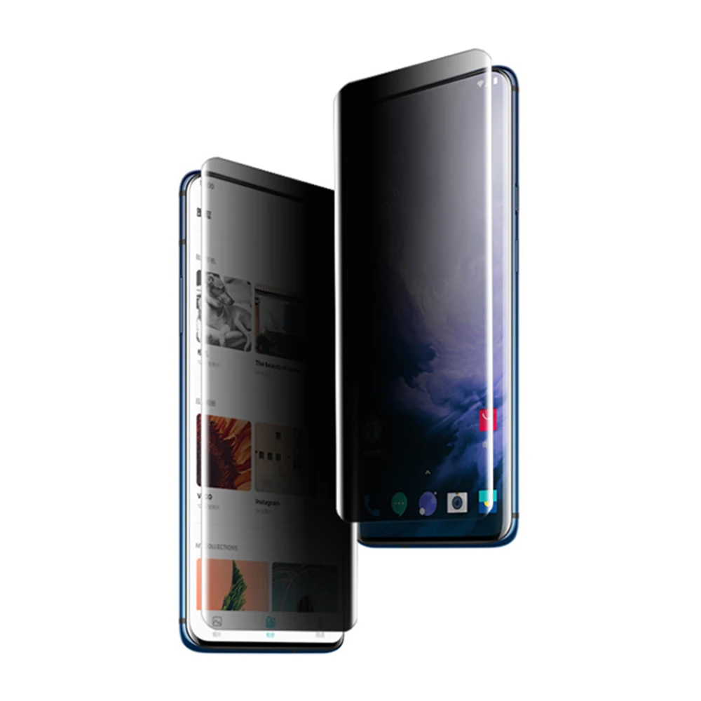 Для Oneplus 7 7T Pro 7pro 7Tpro 3D изогнутое полное покрытие антишпионское бликовое защита