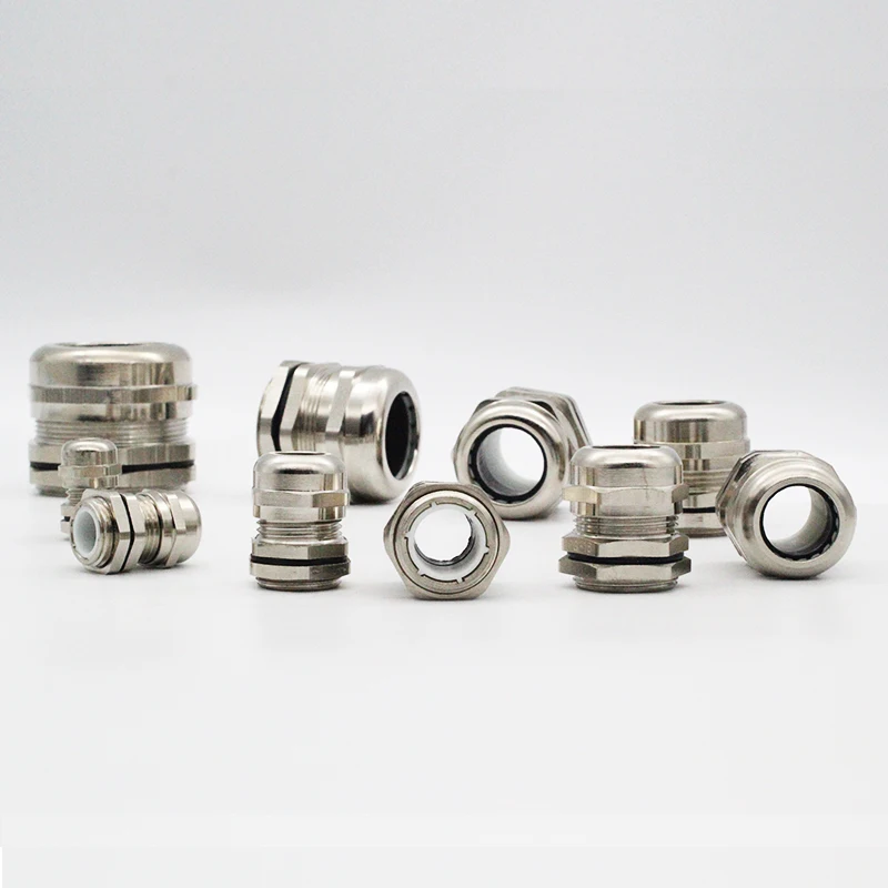 10 шт./лот никель латунь металл IP68 Водонепроницаемые кабельные ЖЕЛЕЗЫ соединитель