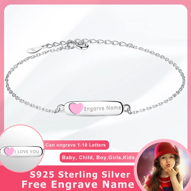 ELESHE персонализированные Выгравируйте Имя ювелирные изделия 925 стерлингового
